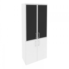 Шкаф высокий широкий ONIX O.ST-1.2R black Белый Бриллиант